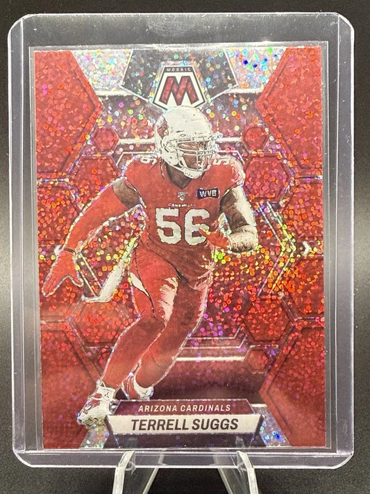 2023 Panini Mosaic Terrell Suggs Red Sparkle Prizm Cardinals COLOR MATCH SSP card
