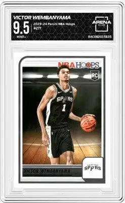 Graded Victor Wembanyama basketball card from 2023 Panini NBA Hoops series
