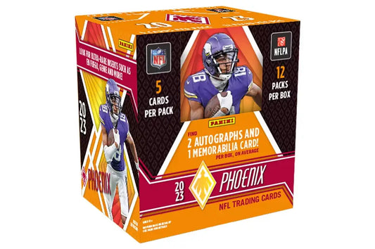 Phoenix NFL trading card box from 2023 Panini Phoenix Football Hobby Box