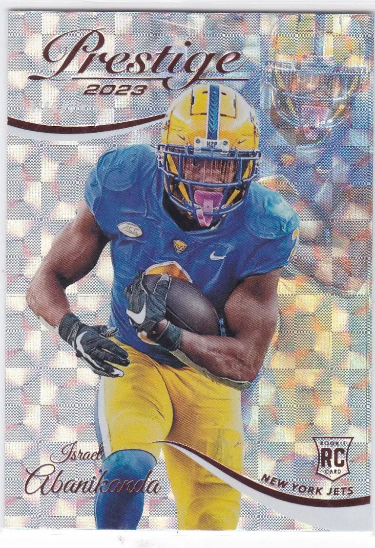 2023 Panini Prestige Israel Abanikanda football trading card New York Jets