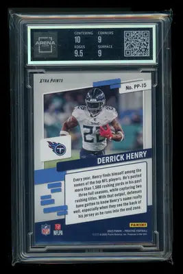Graded Derrick Henry football card from Panini Prestige Prestigious Pros Xtra Points series