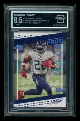 Graded Derrick Henry football card from Panini Prestige Prestigious Pros Xtra Points series