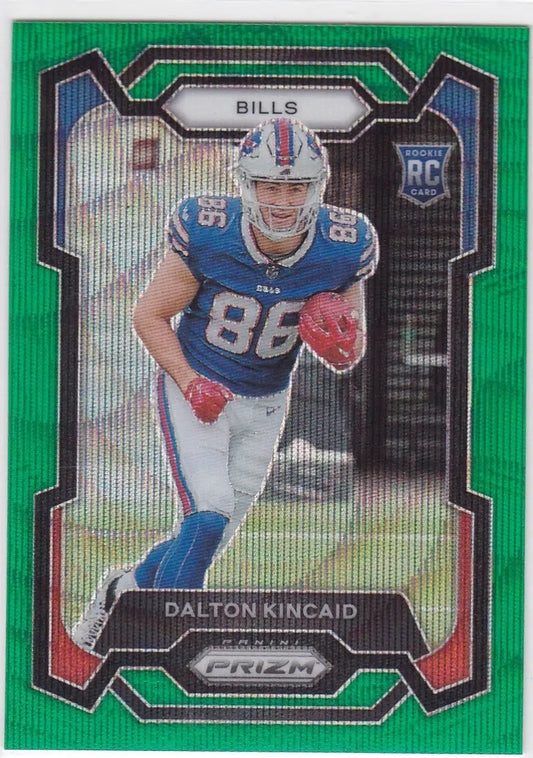 Dalton Kincaid RC Buffalo Bills 2023 Panini Prizm Green Wave #308 rookie card image