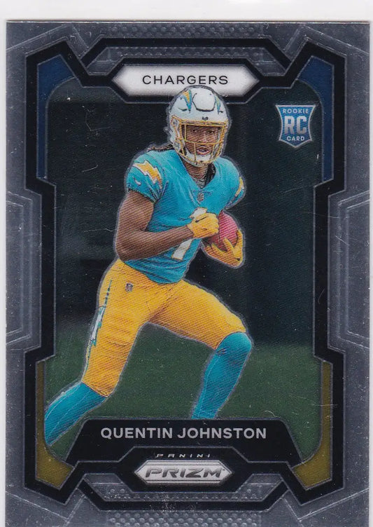Quentin Johnston RC Los Angeles Chargers 2023 Panini Prizm #353 collectible card