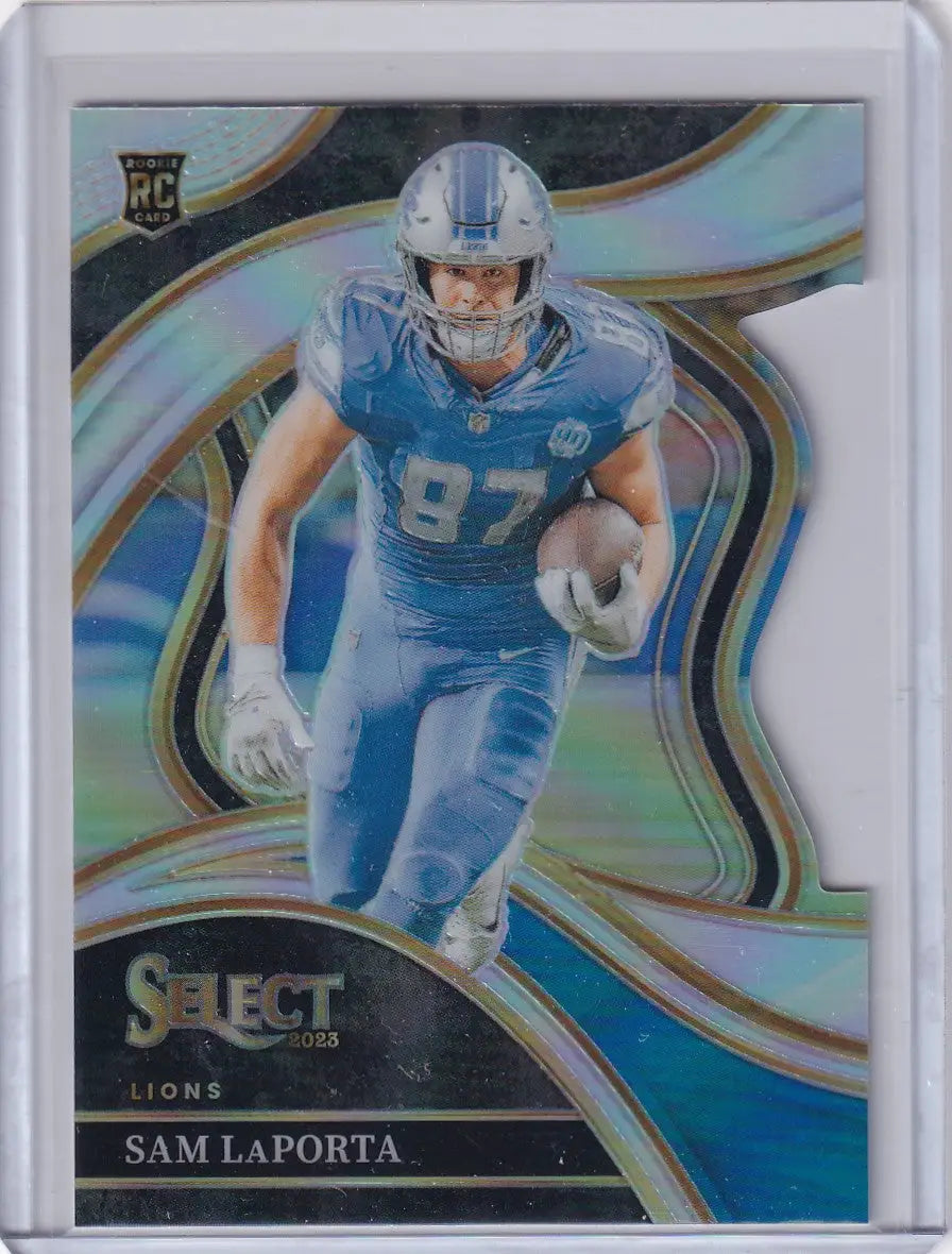 2023 Panini Prizm Diecut Club Level Sam LaPorta RC football card Detroit Lions