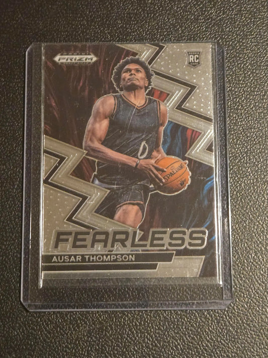 Prizm Draft Picks Ausar Thompson Fearless rookie basketball card from 2023 Panini Prizm Draft