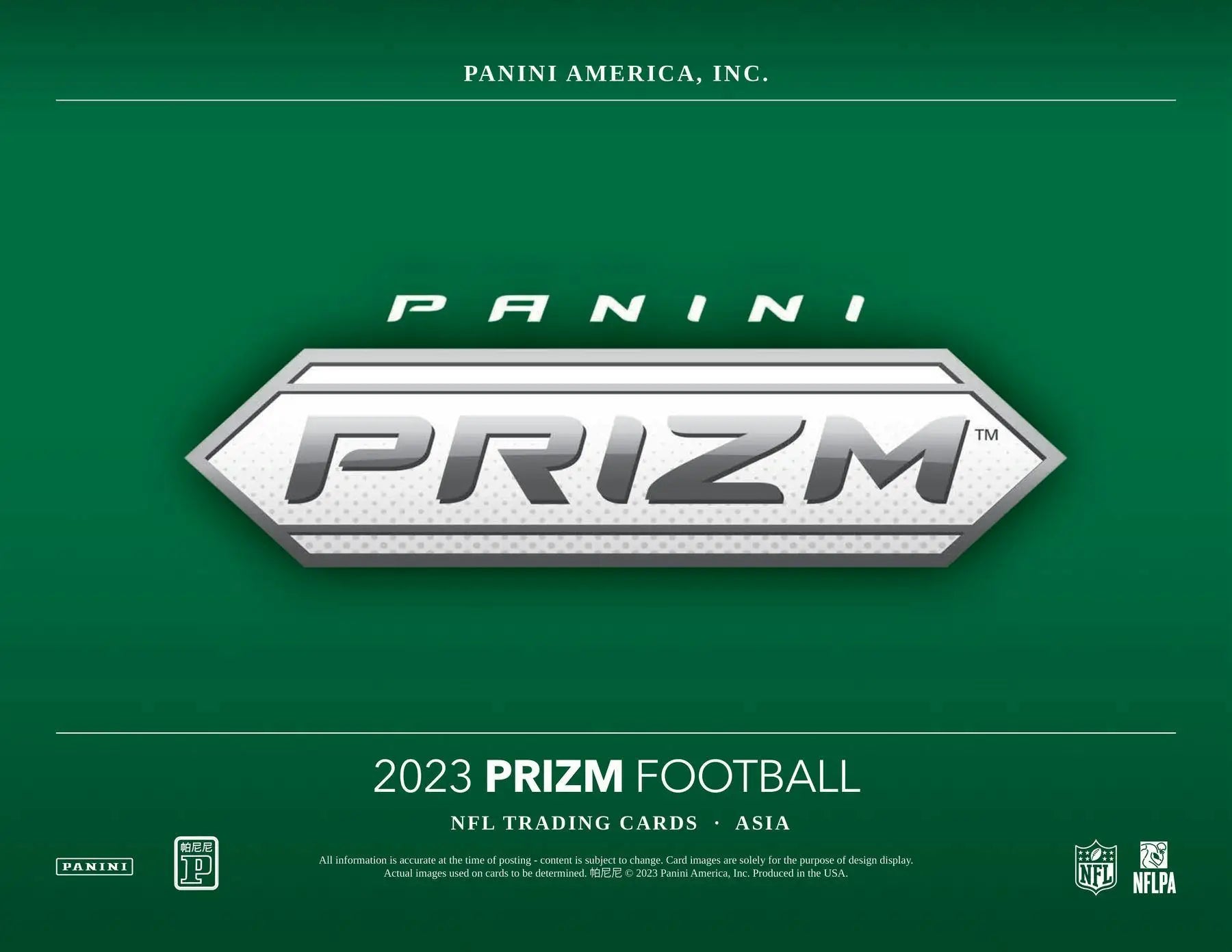 Panini Prizm Football Asia trading card with exclusive red yellow design from 2023 box