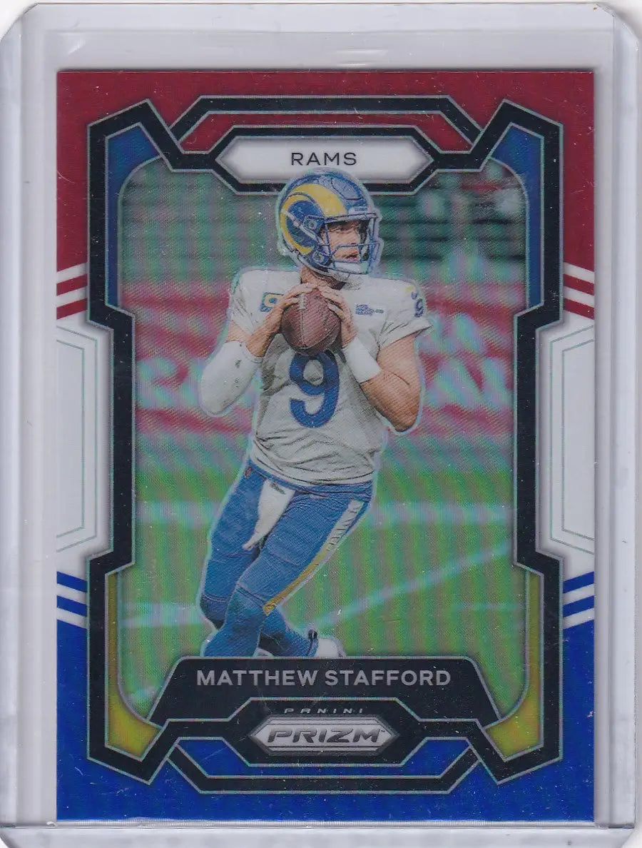 Panini Prizm Silver Matthew Stafford Los Angeles Rams football card 2023