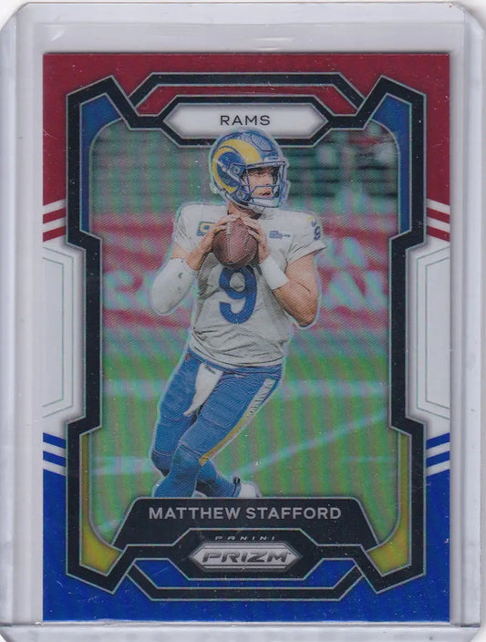Panini Prizm Silver Matthew Stafford Los Angeles Rams football card 2023