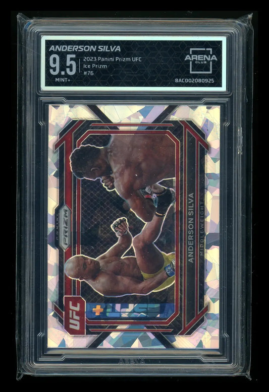 2023 Panini Prizm UFC Ice Prizm Anderson Silva trading card MMA Arena Club 9.5