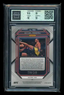 Graded Panini Prizm UFC Michel Pereira card showcasing UFC Michel Pereira MMA Arena Club