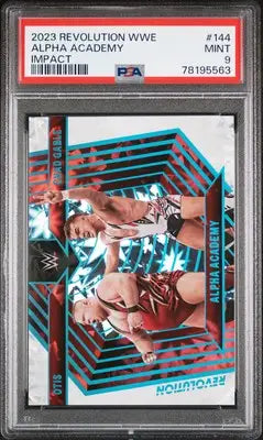 Graded Panini Revolution WWE Alpha Academy trading card PSA 9