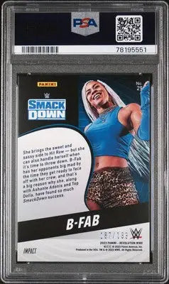 Graded B-FAB wrestling card from Panini Revolution WWE 2023 PSA 10 collection