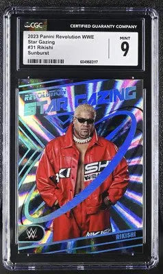Revolution WWE Rikishi wrestling card Sunburst 42/99 Star Gazing CGC 9