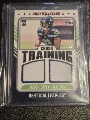 Jaxon Smith-Njigba football card from Panini Rookies Cross Training 2023 Panini Rookies