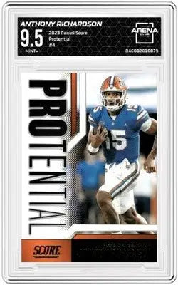 Graded Anthony Richardson football card from Panini Score Arena Club 2023 at 9.5