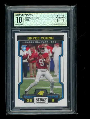 Graded Bryce Young 2023 Panini Score football rookie card in Arena Club 10 grade