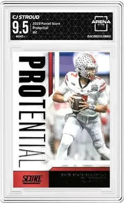 Panini Score C.J. Stroud football card from 2023 Stroud Protential series