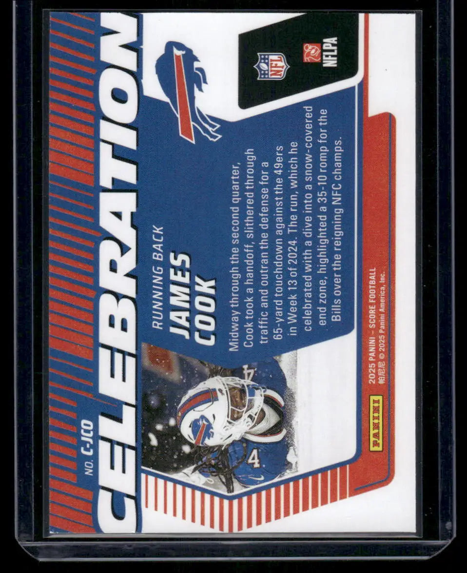 2023 Panini Score Celebration James Cook #C-10 Football - Football Card