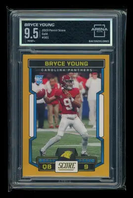 Panini Score Gold Bryce Young rookie football card 2023 Arena Club graded 9.5