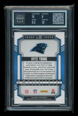 Graded Bryce Young football trading card from 2023 Panini Score Gold series