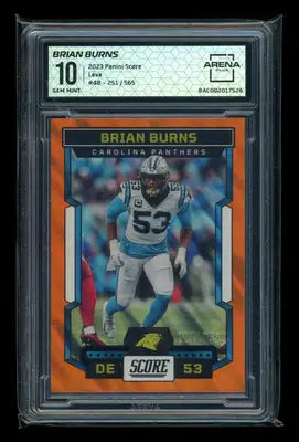 2023 Panini Score Lava Brian Burns football card GEM MINT 10 numbered 48/565