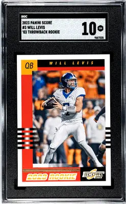 Panini Score Will Levis Throwback Rookie Football Card 2023 SGC 10