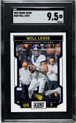 Graded Will Levis rookie card from Panini Score 2023 Football SGC 9.5