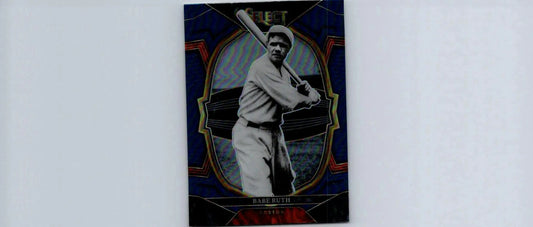 2023 Panini Select Babe Ruth Blue Prizm baseball card featuring Babe Ruth blue memorabilia