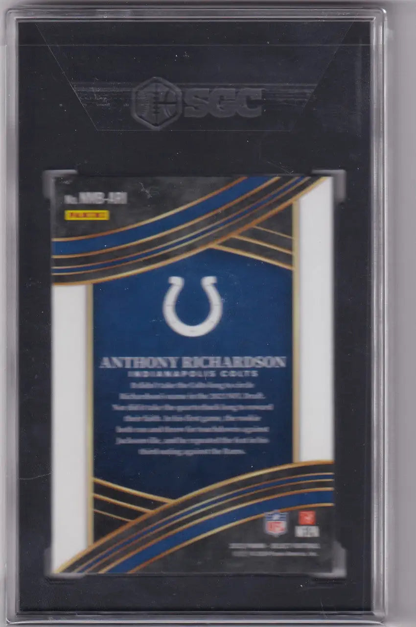 2023 Panini Select Numbers ARI Anthony Richardson SGC 8.5 Indianapolis Colts football card