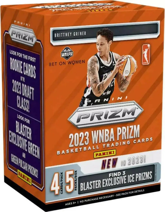 2023 WNBA Prizm Basketball Trading Card Blaster Box showcasing Prizm basketball trading cards