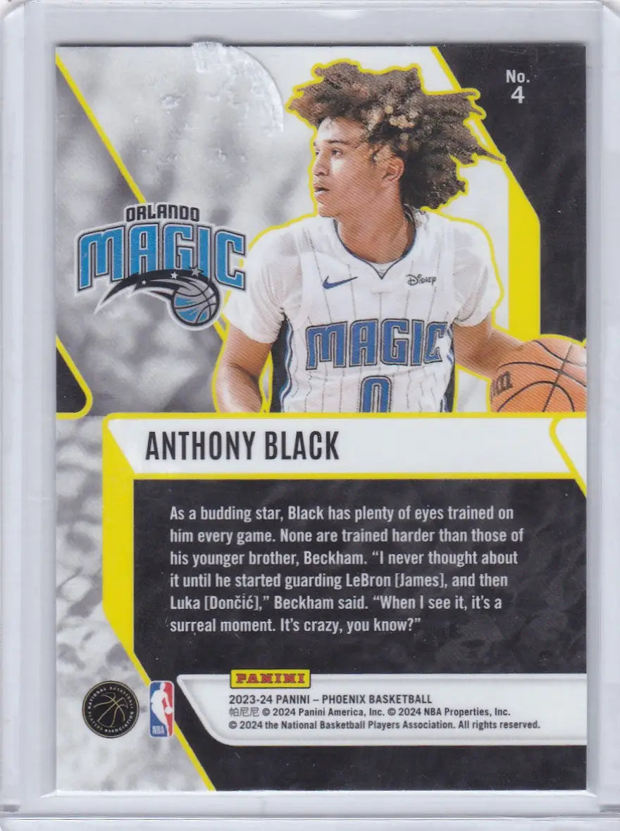 2023 PHOENIX #4 ANTHONY BLACK TEAL VELOCITY- ORLANDO MAGIC - Collectible Trading Card