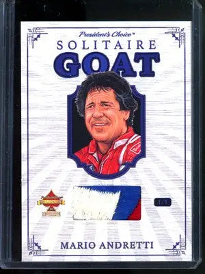 2023 President’s Choice Mario Andretti GOAT trading card featuring auto patch artwork