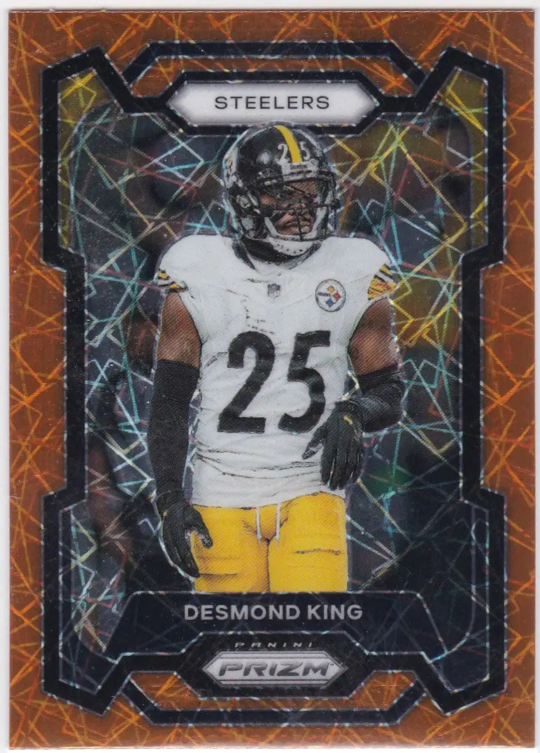 2023 Prizm #118 Desmond King Orange Laser Pittsburgh Steelers
