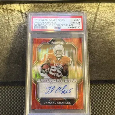 Prizm Draft Picks Jamaal Charles autographed football card 2023 Saturday Star Auto