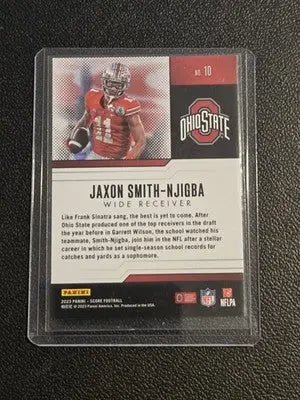 2023 Score Jaxon Smith-Njigba football trading card in product 2023 Score #10 Protential