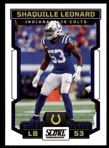 2023 Score #13 Shaquille Leonard NM Near Mint Colts ID:64959 - Trading Cards