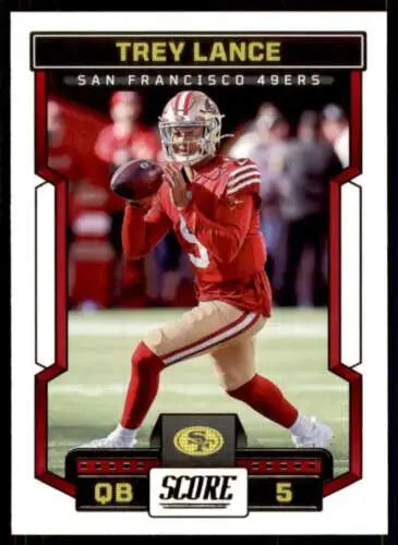 Trey Lance football card 2023 Score #172 NM with original gloss Simply Sandoval collection