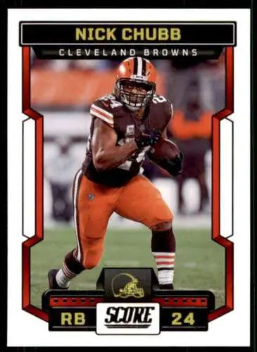 Nick Chubb football card in original gloss from 2023 Score NM Browns Simply Sandoval