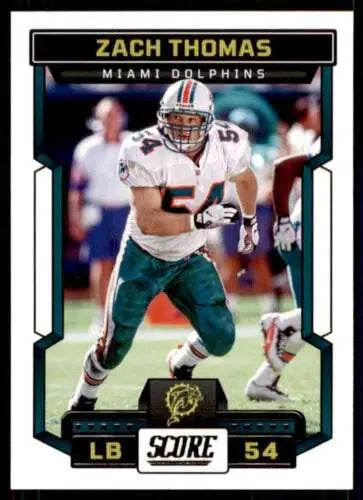 Zach Thomas 2023 Score #279 NM Dolphins football card with original gloss by Simply Sandoval