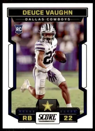 2023 Score #327 Deuce Vaughn NM Near Mint RC Rookie Football Card with original gloss