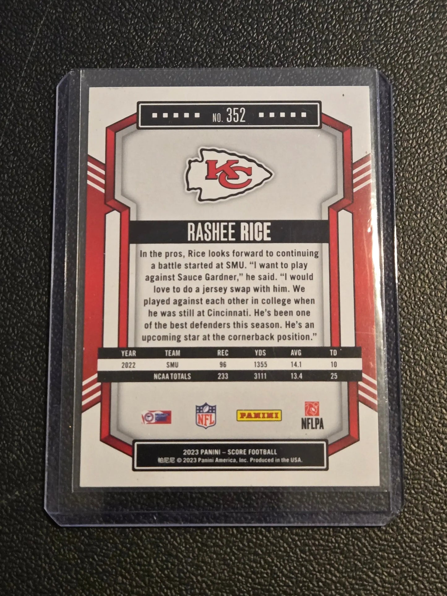 2023 Score Rashee Rice Rookie Card football trading card product image