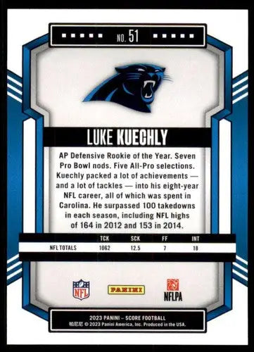 2023 Score #51 Luke Kuechly NM Near Mint Panthers ID:64962 - Trading Cards