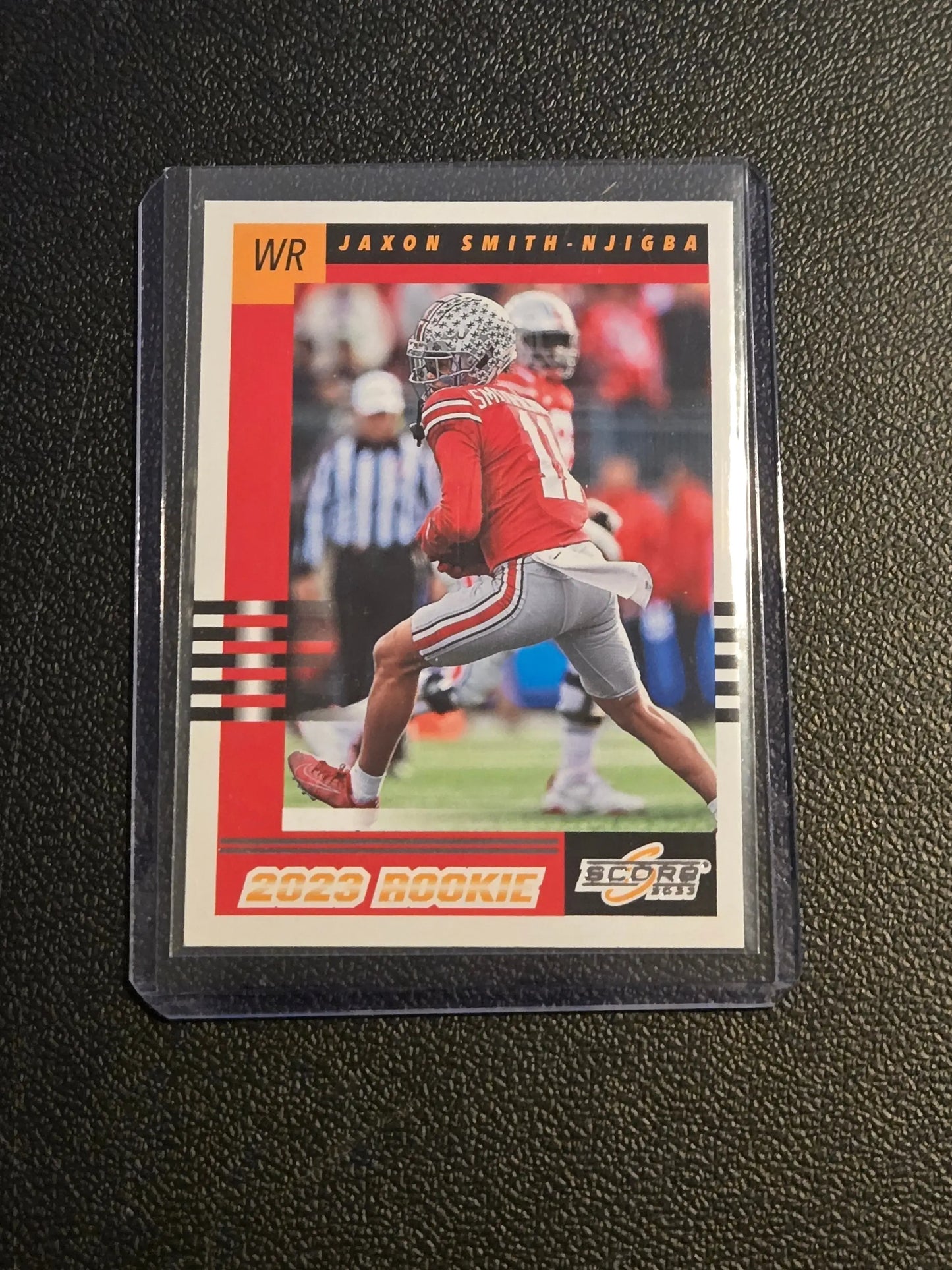 2023 Score Jaxon Smith-Njigba rookie football card from Throwback Rookies series
