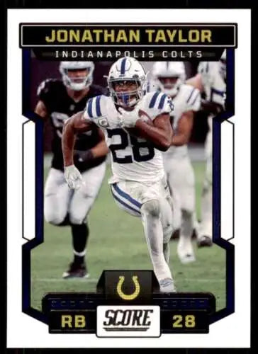 Jonathan Taylor Indianapolis Colts football card in original gloss, near mint condition