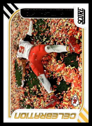 Football player celebration card featuring JuJu Smith-Schuster from Score Celebration series