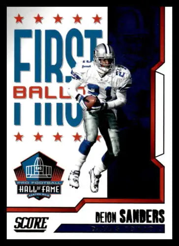 Deion Sanders football card in original gloss from 2023 Score First Ballot collection