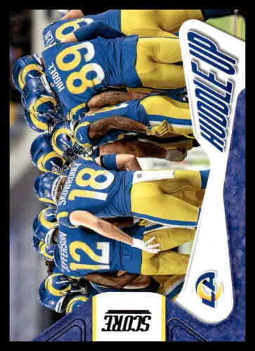 2023 Score Huddle Up #15 Los Angeles Rams trading card with original gloss finish