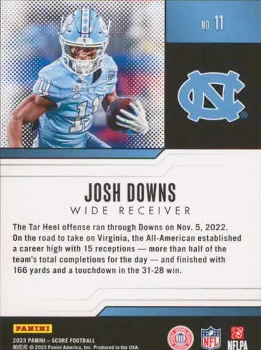 2023 Score Protential #11 Josh Downs NM Near Mint ID:64953 - Trading Cards