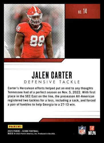 2023 Score Protential #14 Jalen Carter NM Near Mint ID:64954 - Trading Card